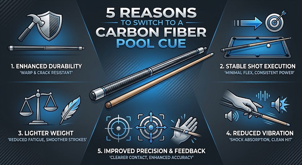 5 Reasons Why You Should Switch to a Carbon Fiber Pool Cue