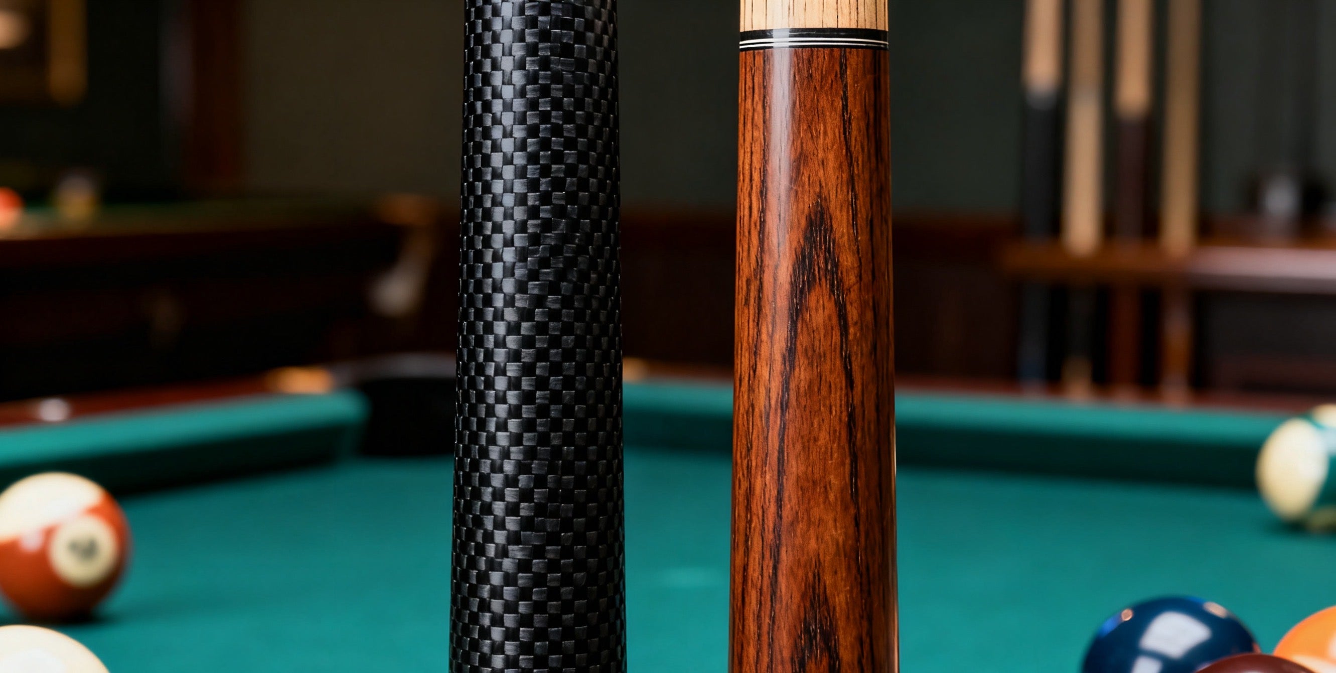 Carbon fiber cue shaft difference from wood