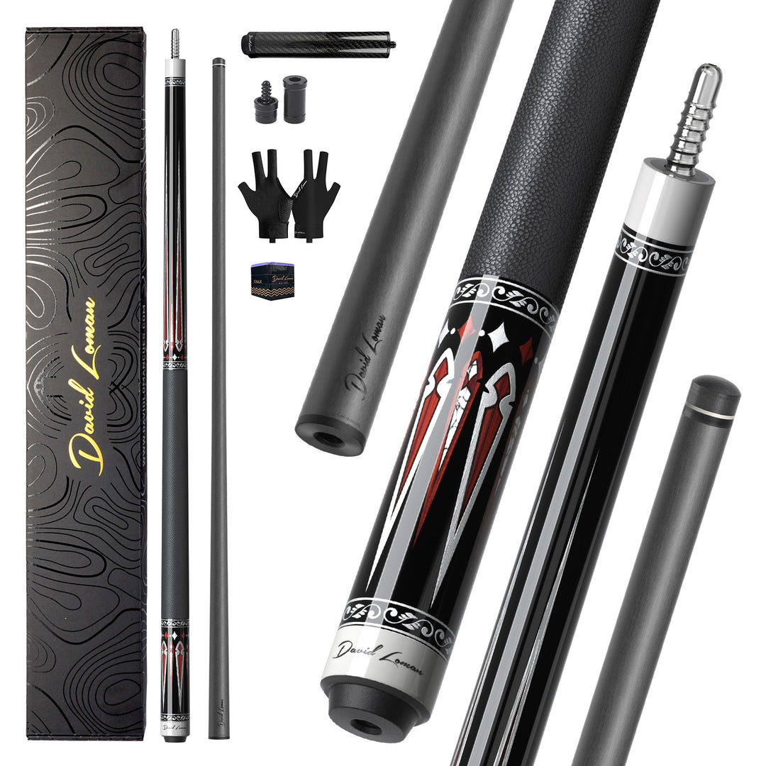 Black Flame Pool Cue DAVID LOMAN BILLIARD CUES