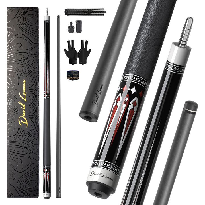 Black Flame Pool Cue DAVID LOMAN BILLIARD CUES