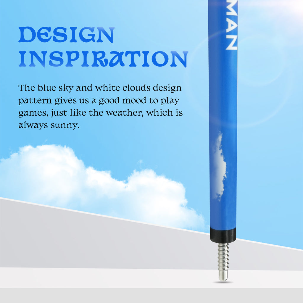 David Loman Carbon fiber billiard cue stick, Professional billiard cue,100% Carbon fiber ,bule sky