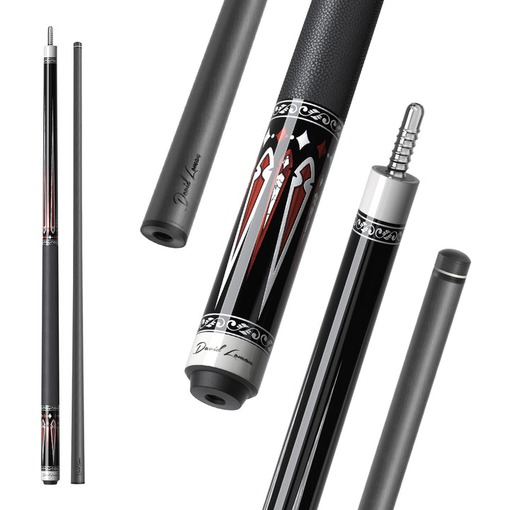 Black Flame Pool Cue DAVID LOMAN BILLIARD CUES