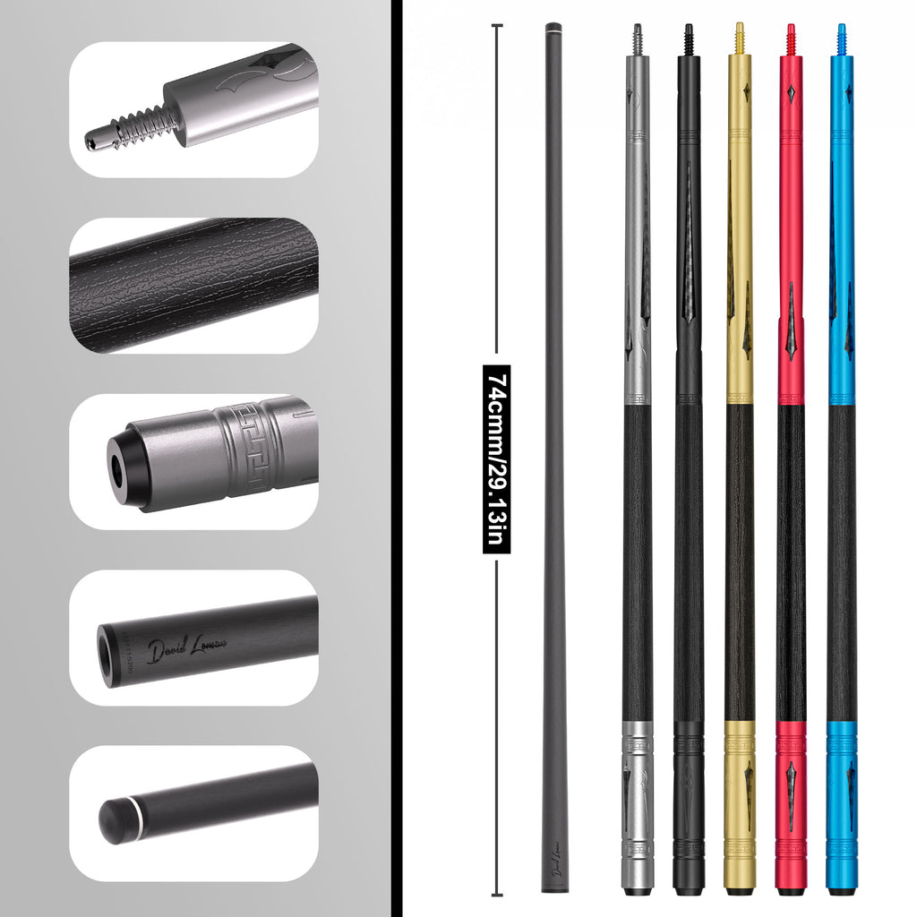 David Loman Aluminum alloy butt with carbon fiber cue shaft brand-new design billiard cue