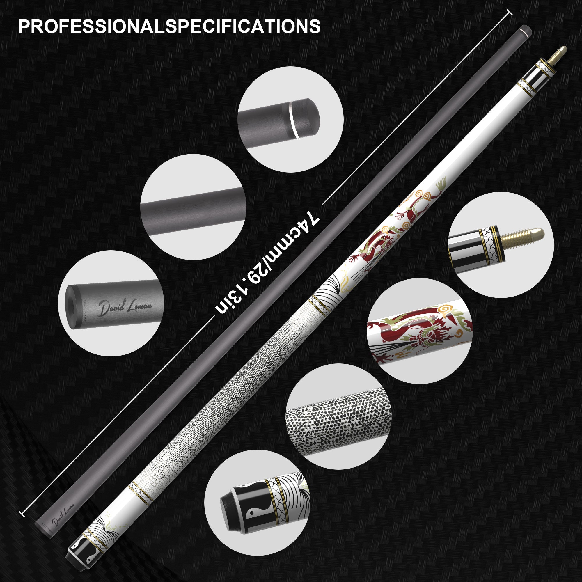 White Dragon billiard cue