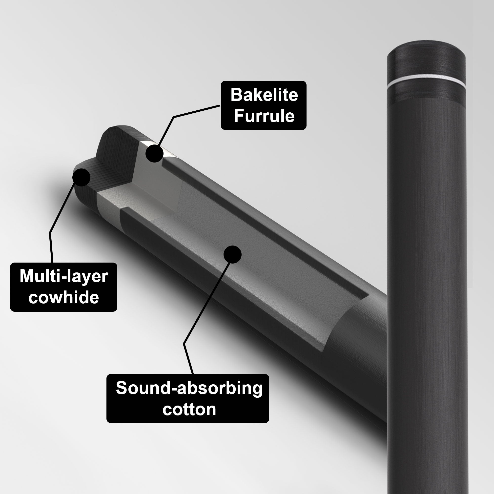 David Loman Aluminum alloy butt with carbon fiber cue shaft brand-new design billiard cue