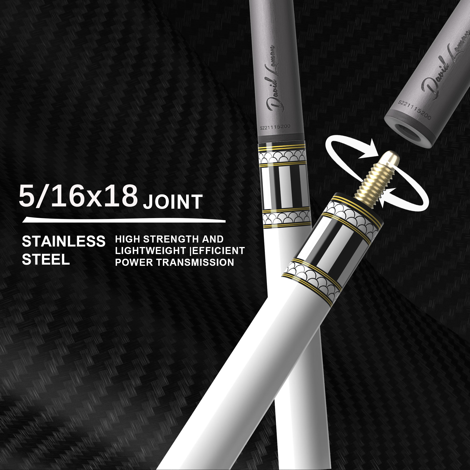 White Dragon billiard cue