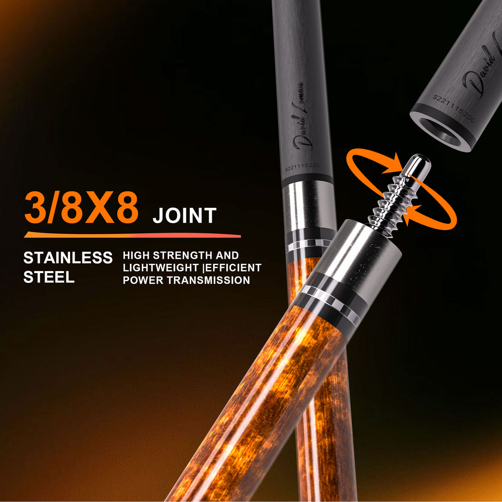 DAVID LOMAN High quality products designed with advanced snake pattern series carbon fiber pool cue