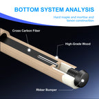 DAVID LOMAN Bird eyed lizard pattern carbon fiber pool cue 58" Black Carbon Billiard Pool Cue Stick Black technology