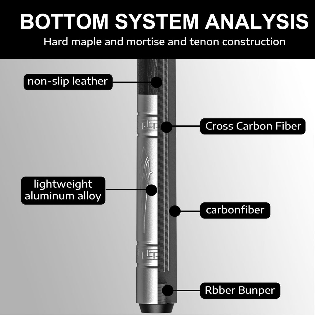 David Loman Aluminum alloy butt with carbon fiber cue shaft brand-new design billiard cue