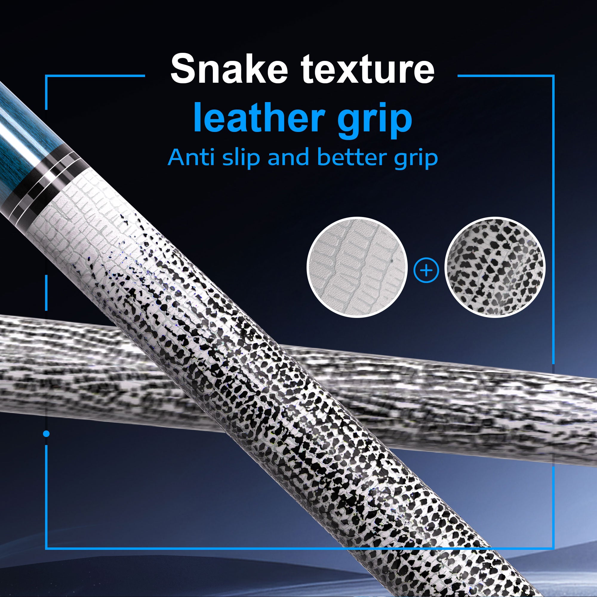 DAVID LOMAN Bird eyed lizard pattern carbon fiber pool cue 58" Black Carbon Billiard Pool Cue Stick Black technology