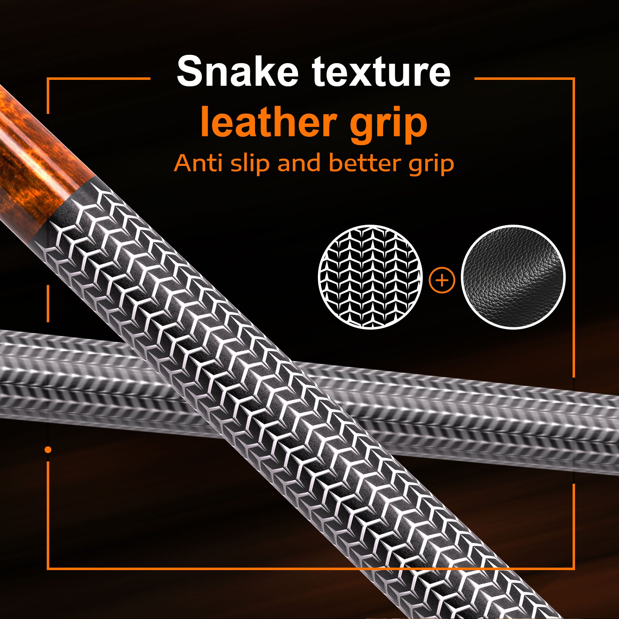 DAVID LOMAN High quality products designed with advanced snake pattern series carbon fiber pool cue