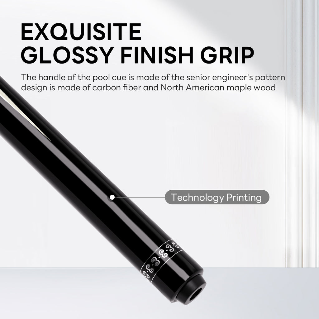 DAVID LOMAN Carbon Fiber Pool Cue 58 inches ,3/8 * 8-Pin Joint 11.5mm、12.5mm，19oz/19.5oz