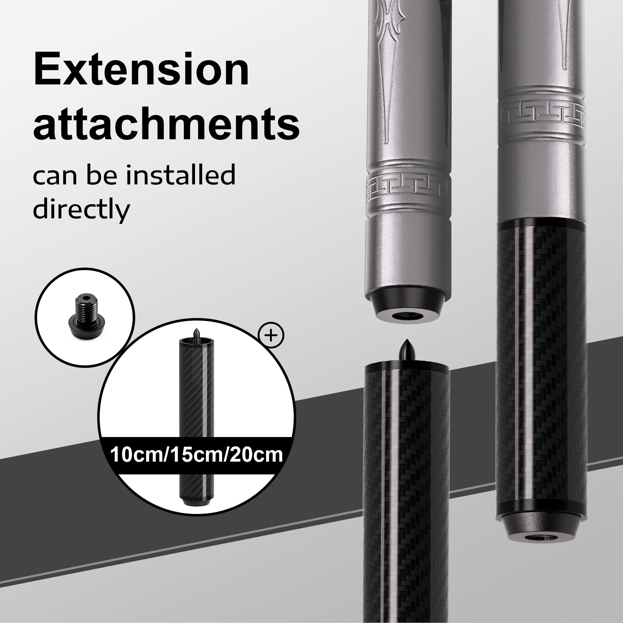 David Loman Aluminum alloy butt with carbon fiber cue shaft brand-new design billiard cue