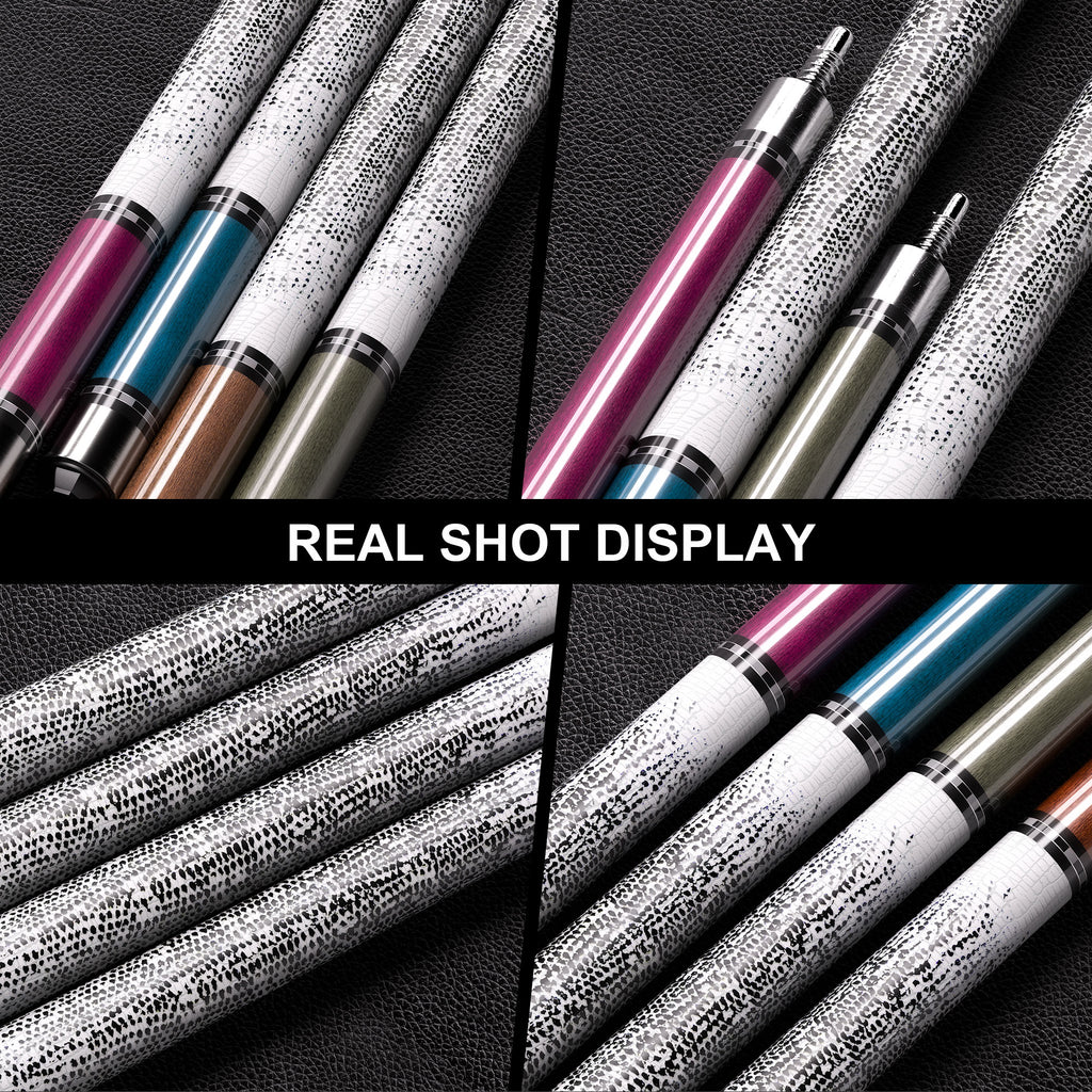 DAVID LOMAN Bird eyed lizard pattern carbon fiber pool cue 58" Black Carbon Billiard Pool Cue Stick Black technology