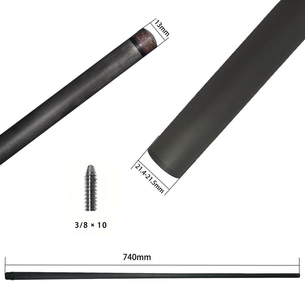 13MM Punch/Break Carbon Fiber Cue Shaft 13mm 29.13inches specifically Designed for Powerful Hitting During Kickoff