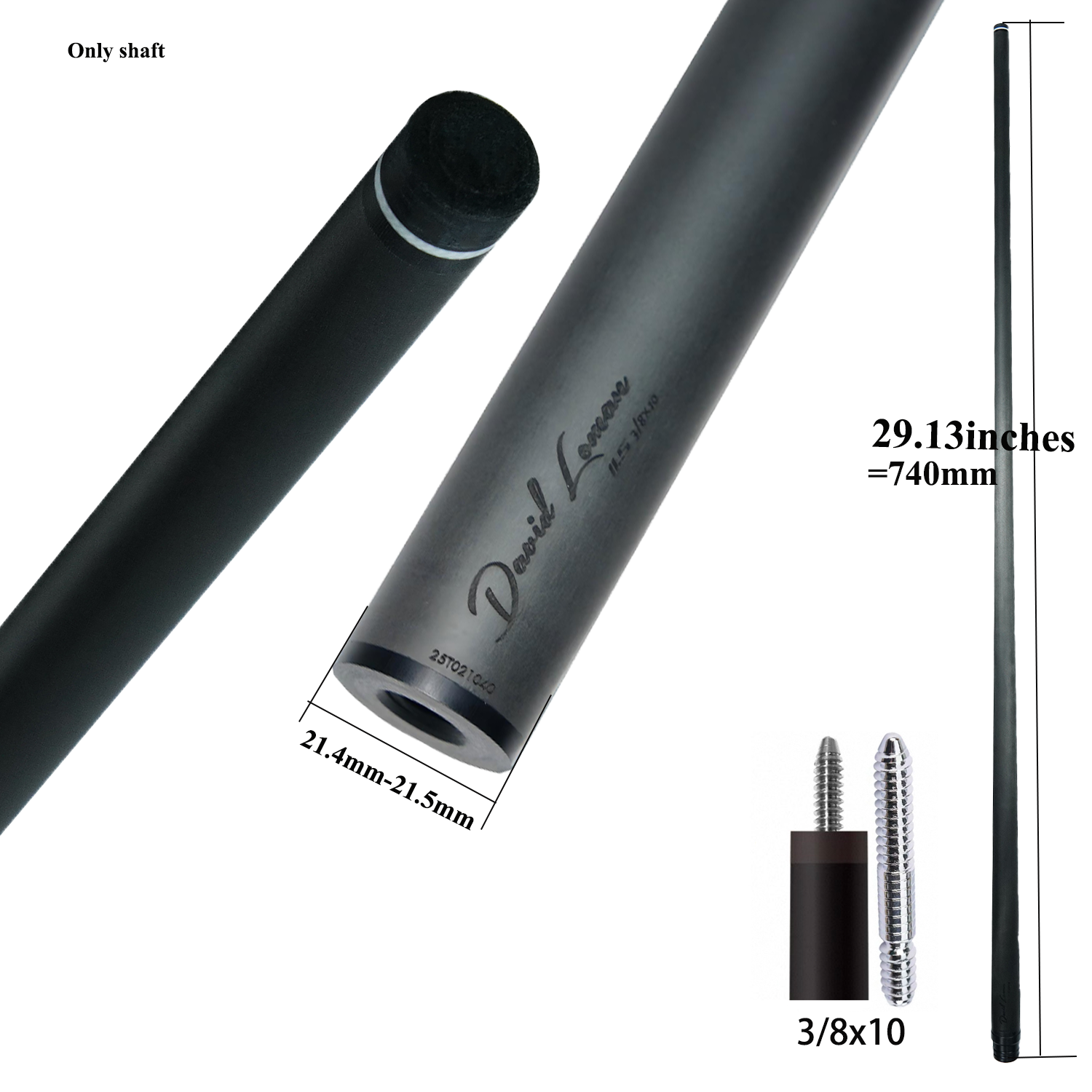 David Loman First-generation version Play/Hit cue Shaft Carbon Fiber Pool Cue Shaft