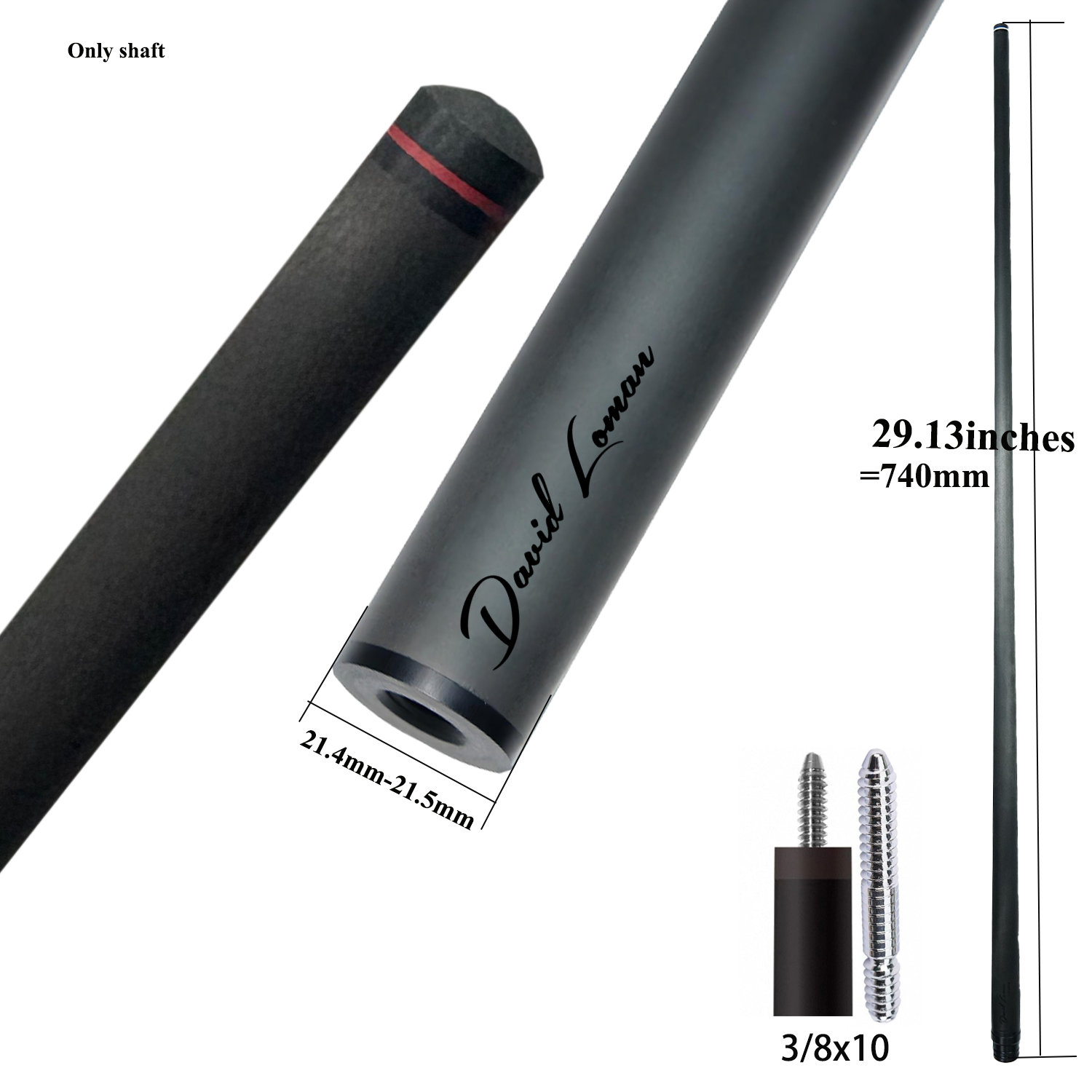 13MM Punch/Break Carbon Fiber Cue Shaft 13mm 29.13inches specifically Designed for Powerful Hitting During Kickoff