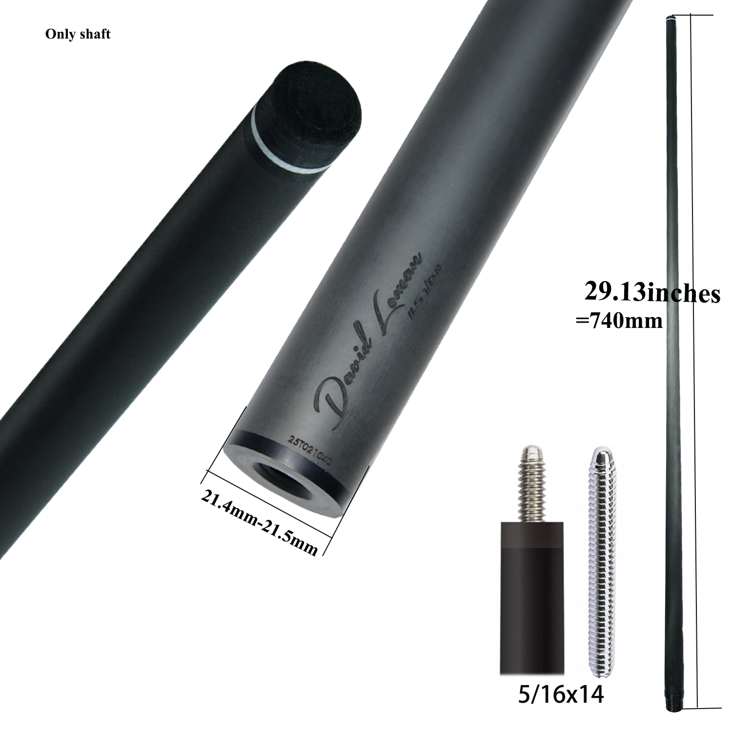 David Loman First-generation version Play/Hit cue Shaft Carbon Fiber Pool Cue Shaft