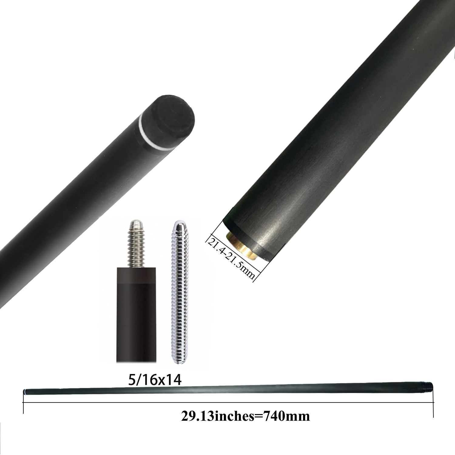 NO LOGO Cue Shaft Carbon Fiber pro taper Pool Cue Stick Billiards 10.5mm/11.5mm/12.5mm/13mm Play/Hit Carbon Fiber Pool Cue Shaft