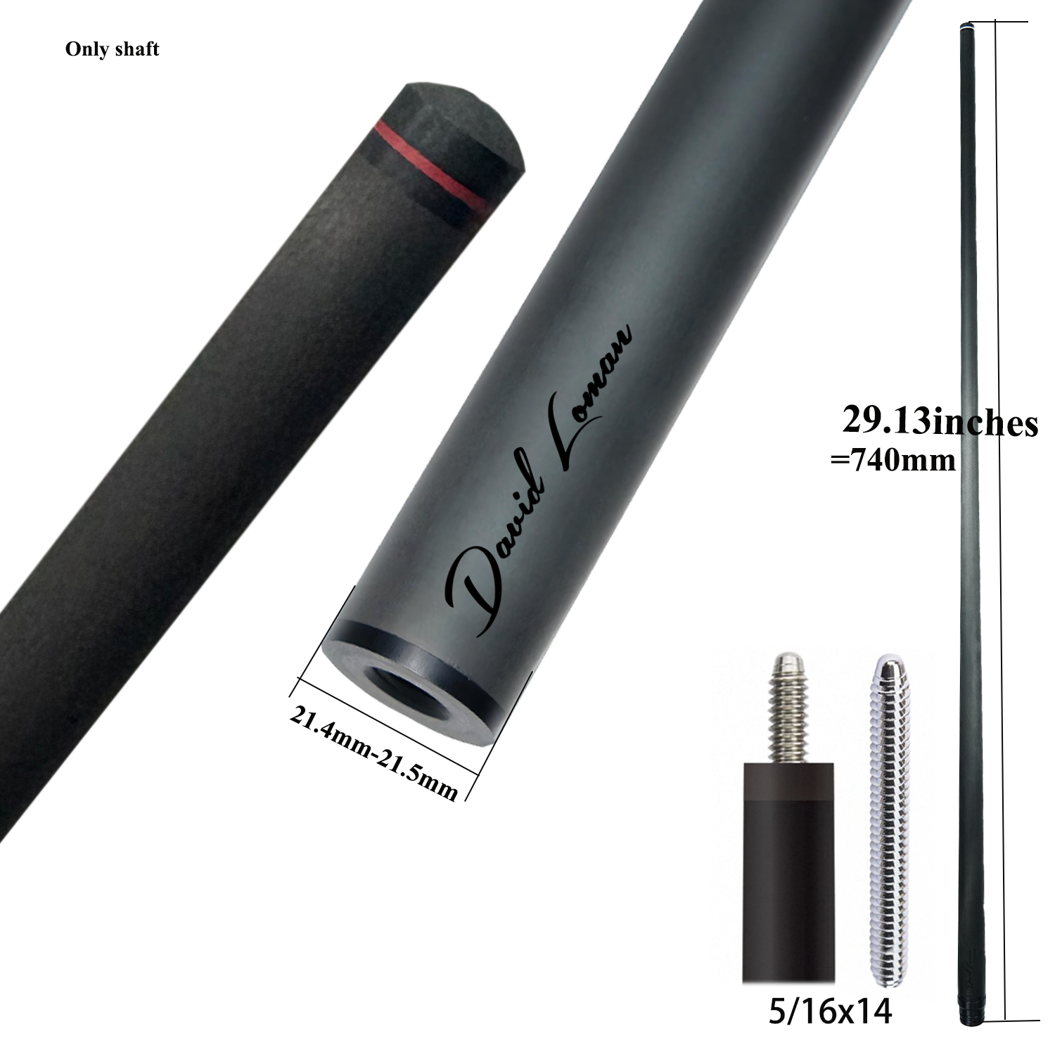 13MM Punch/Break Carbon Fiber Cue Shaft 13mm 29.13inches specifically Designed for Powerful Hitting During Kickoff
