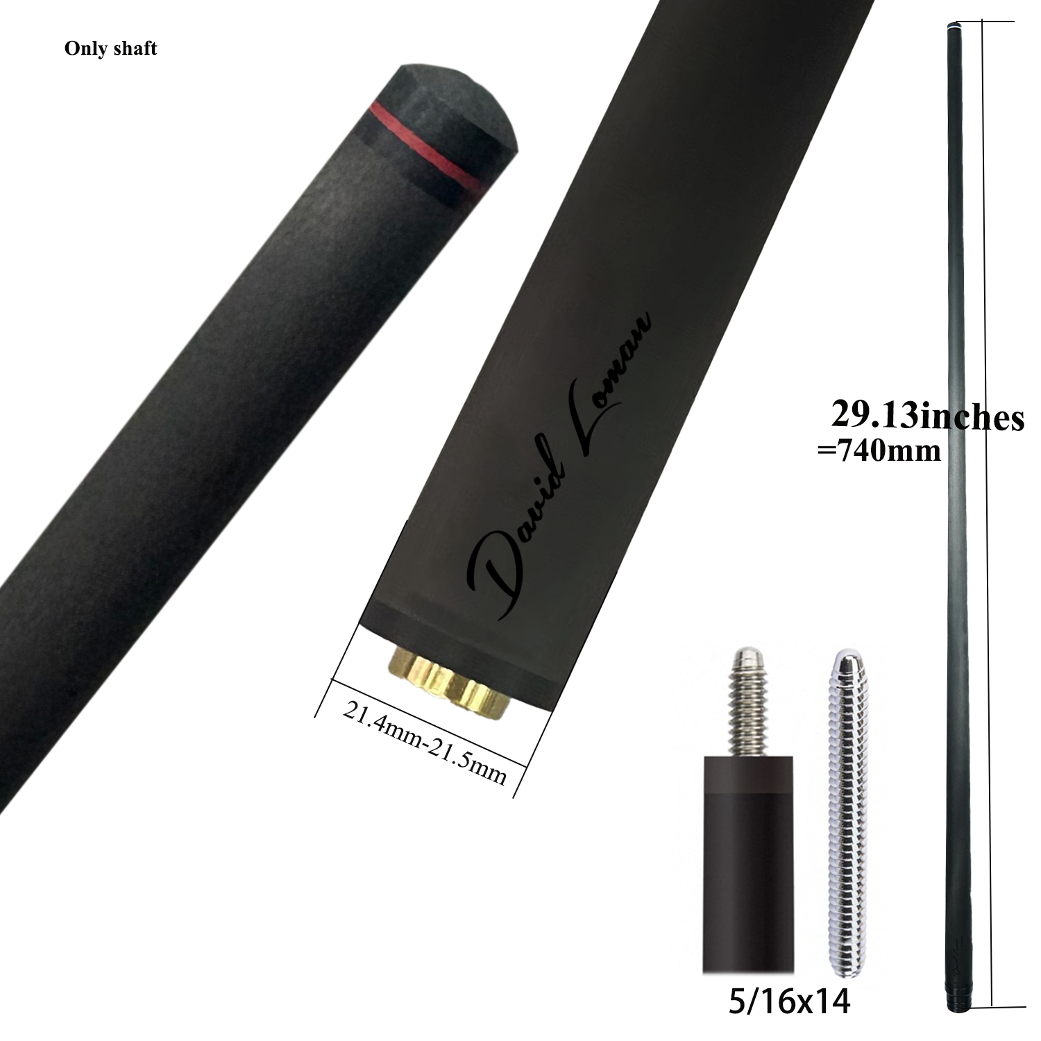 13MM Punch/Break Carbon Fiber Cue Shaft 13mm 29.13inches specifically Designed for Powerful Hitting During Kickoff