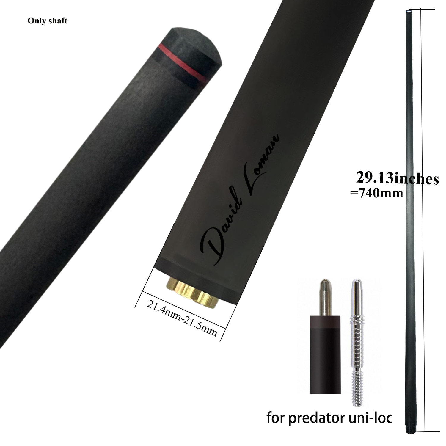 13MM Punch/Break Carbon Fiber Cue Shaft 13mm 29.13inches specifically Designed for Powerful Hitting During Kickoff