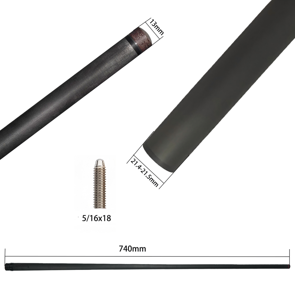 13MM Punch/Break Carbon Fiber Cue Shaft 13mm 29.13inches specifically Designed for Powerful Hitting During Kickoff
