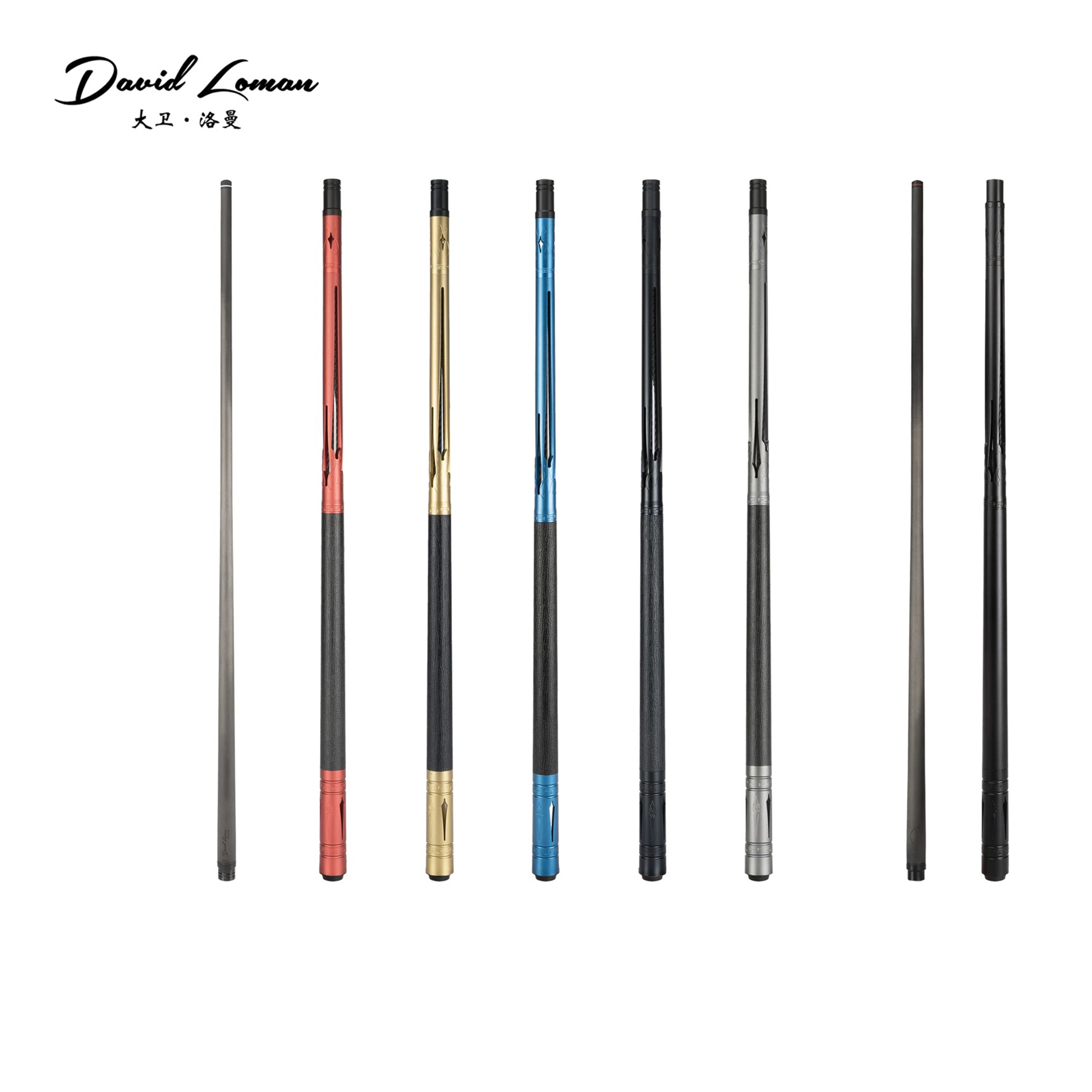 David Loman Aluminum alloy butt with carbon fiber cue shaft brand-new design billiard cue
