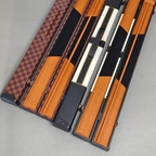 1/2 Billiards Cue Box High Quality Exquisite Craftsmanship Coffee Plaid Style