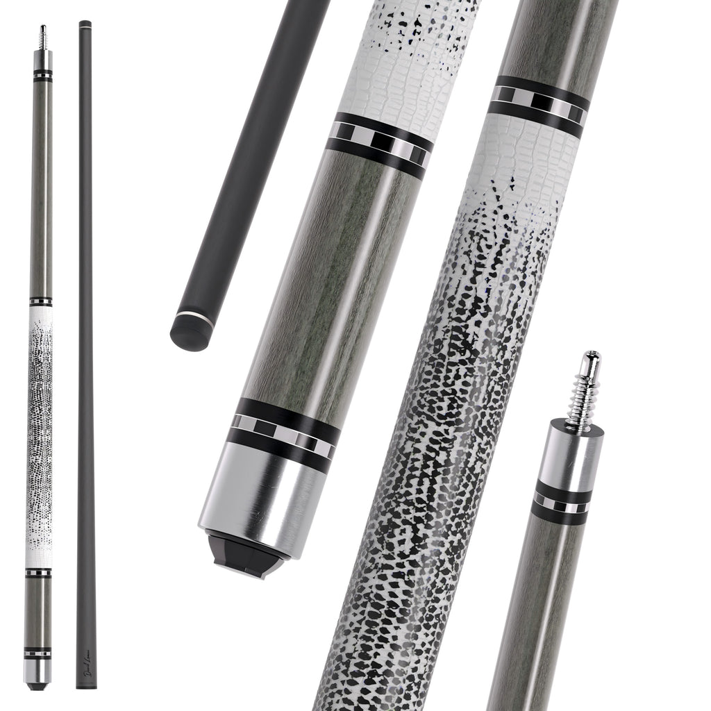 DAVID LOMAN Bird eyed lizard pattern carbon fiber pool cue 58" Black Carbon Billiard Pool Cue Stick Black technology