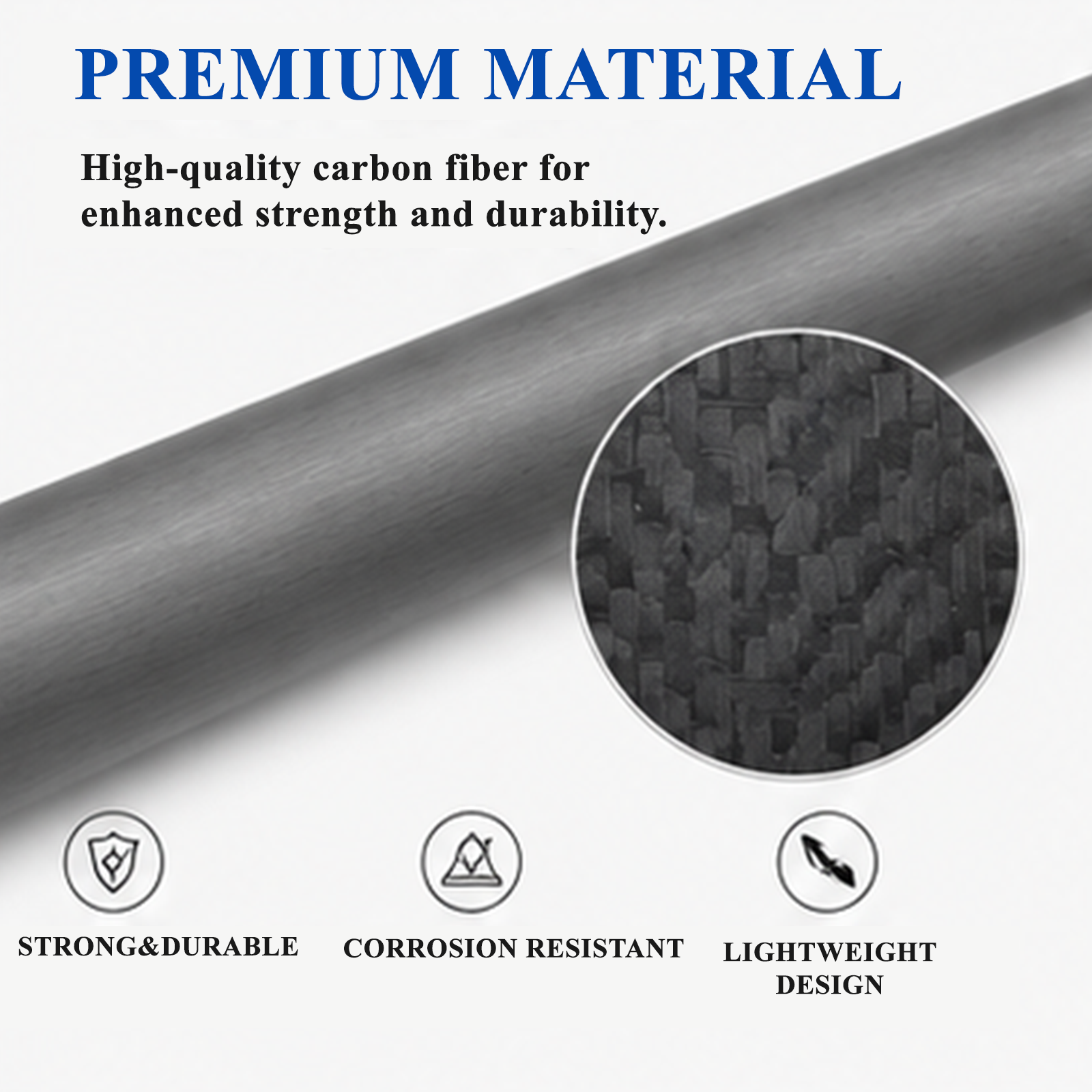 NO LOGO Carbon Fiber Pool Cue Shaft