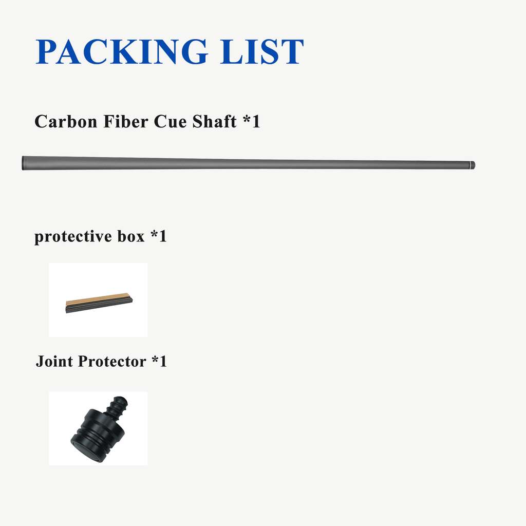 NO LOGO Carbon Fiber Pool Cue Shaft