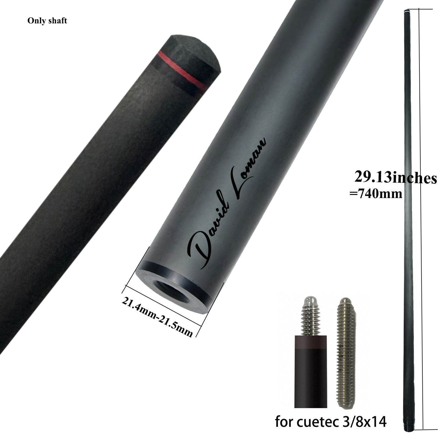 13MM Punch/Break Carbon Fiber Cue Shaft 13mm 29.13inches specifically Designed for Powerful Hitting During Kickoff