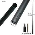 DAVID LOMAN - 29.13" /Radial Wavy 3/8-10 3/8-11 3/8-14 Uni-Loc 5/16-18 Carbon Fiber Pool Cue Shaft, Low Deflection Cue Stick Shaft,Professional Cue Stick Shaft