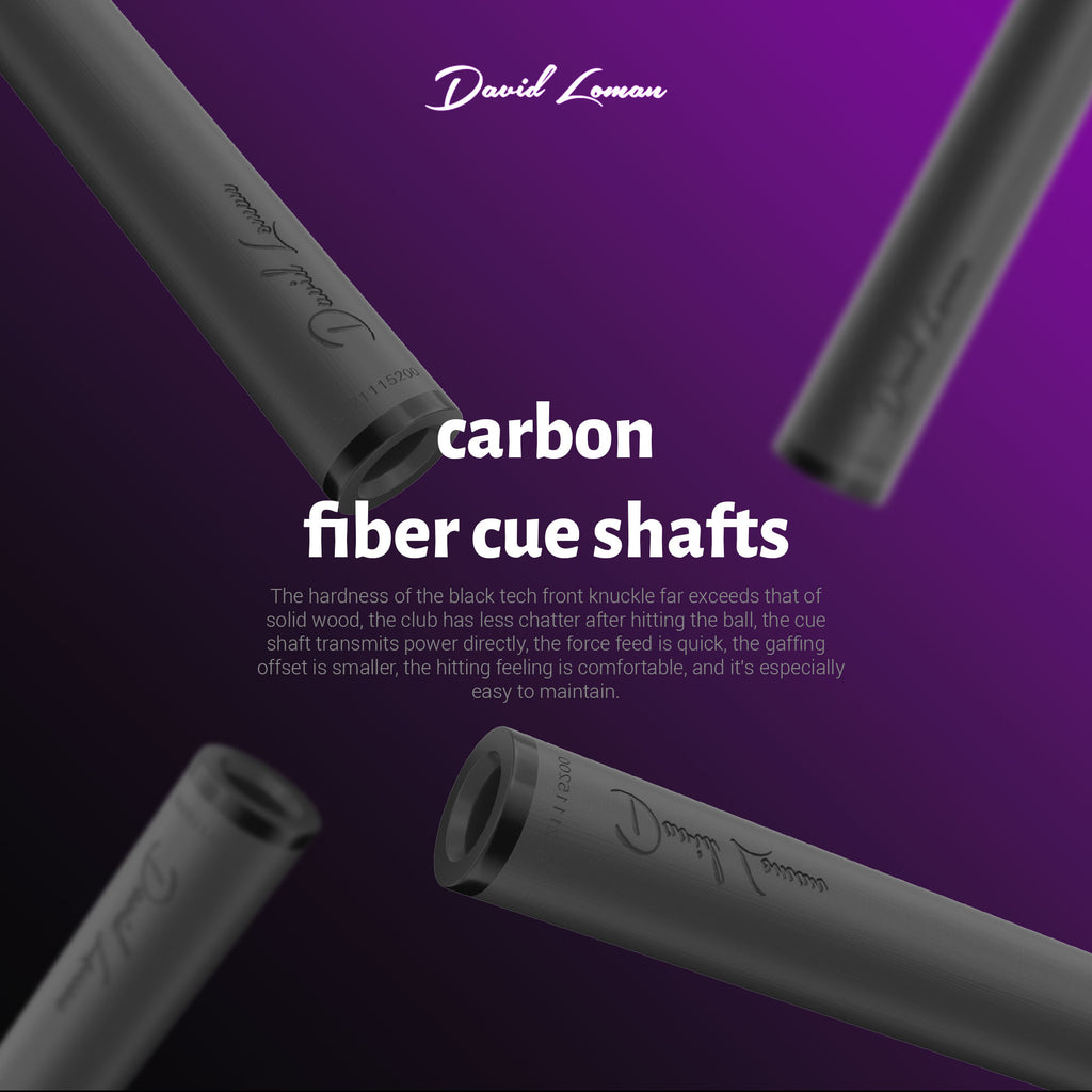 DAVID LOMAN - 29.13" /Radial Wavy 3/8-10 3/8-11 3/8-14 Uni-Loc 5/16-18 Carbon Fiber Pool Cue Shaft, Low Deflection Cue Stick Shaft,Professional Cue Stick Shaft
