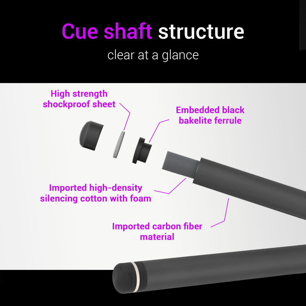 DAVID LOMAN - 29.13" /Radial Wavy 3/8-10 3/8-11 3/8-14 Uni-Loc 5/16-18 Carbon Fiber Pool Cue Shaft, Low Deflection Cue Stick Shaft,Professional Cue Stick Shaft