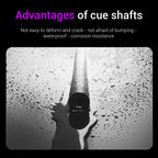 DAVID LOMAN - 29.13" /Radial Wavy 3/8-10 3/8-11 3/8-14 Uni-Loc 5/16-18 Carbon Fiber Pool Cue Shaft, Low Deflection Cue Stick Shaft,Professional Cue Stick Shaft