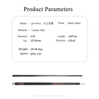 Black flame pool cue-12.5mm