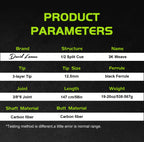 DAVID LOMAN 3k weave carbon fiber pool cue  12.5mm 19.5oz