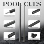 David Loman Billiard Cue 100 % Carbon Fiber Pool Cue stick 58 inches,11.5mm/12.5mm Pen Tip Professional carbon fiber Billard cue