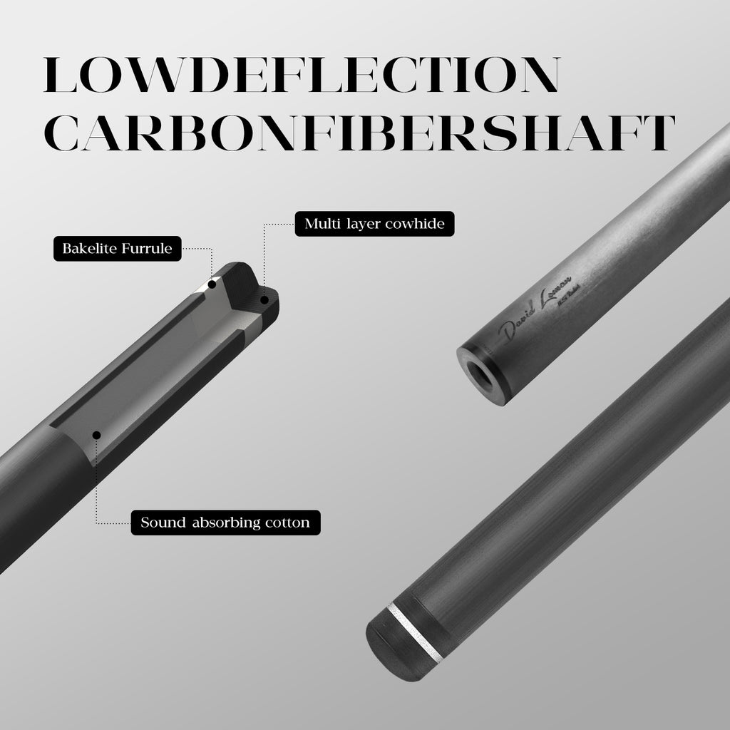 David Loman Billiard Cue 100 % Carbon Fiber Pool Cue stick 58 inches,11.5mm/12.5mm Pen Tip Professional carbon fiber Billard cue
