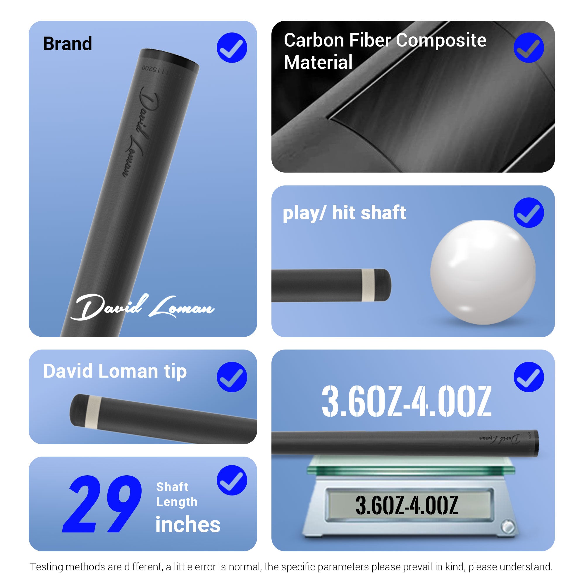 David Loman PRO Version Carbon Fiber cue shaft  Professional billiards cue shaft acceleration taper juma ferrule 10.5mm/11.5mm/11.8mm/12.5mm/12.9mm