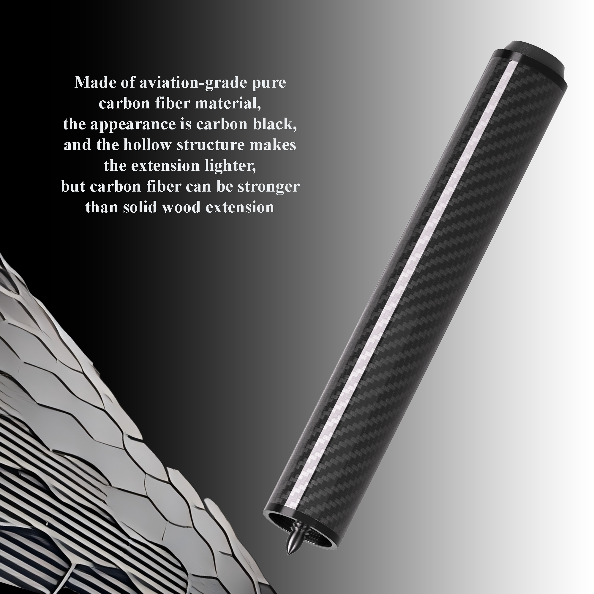 David Loman Carbon fiber cue extension, cue extension, accessory extender Suitable for all brands