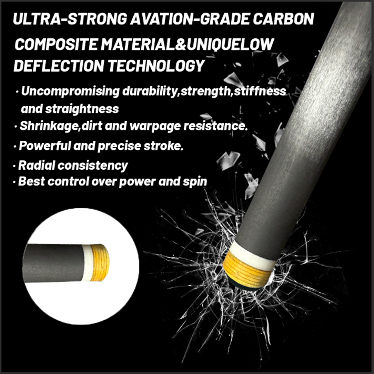 David Loman Ultra Version Carbon Fiber billiard cue shaft Acceleration taper Design for the competition Premium Orange Gift Box