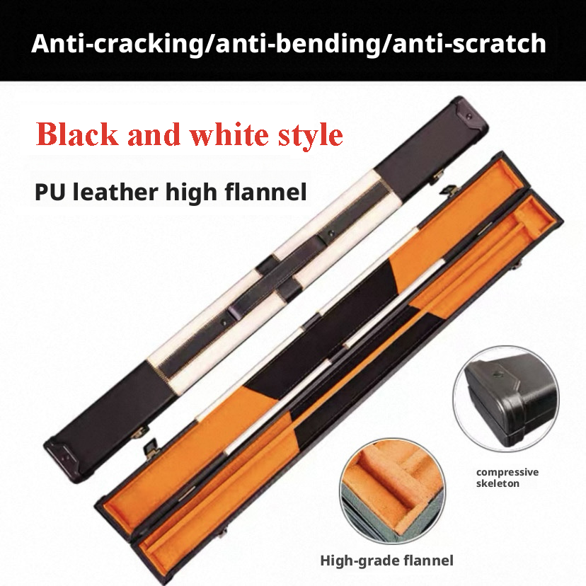 1/2 Billiards Cue Box High Quality Exquisite Craftsmanship Coffee Plaid Style