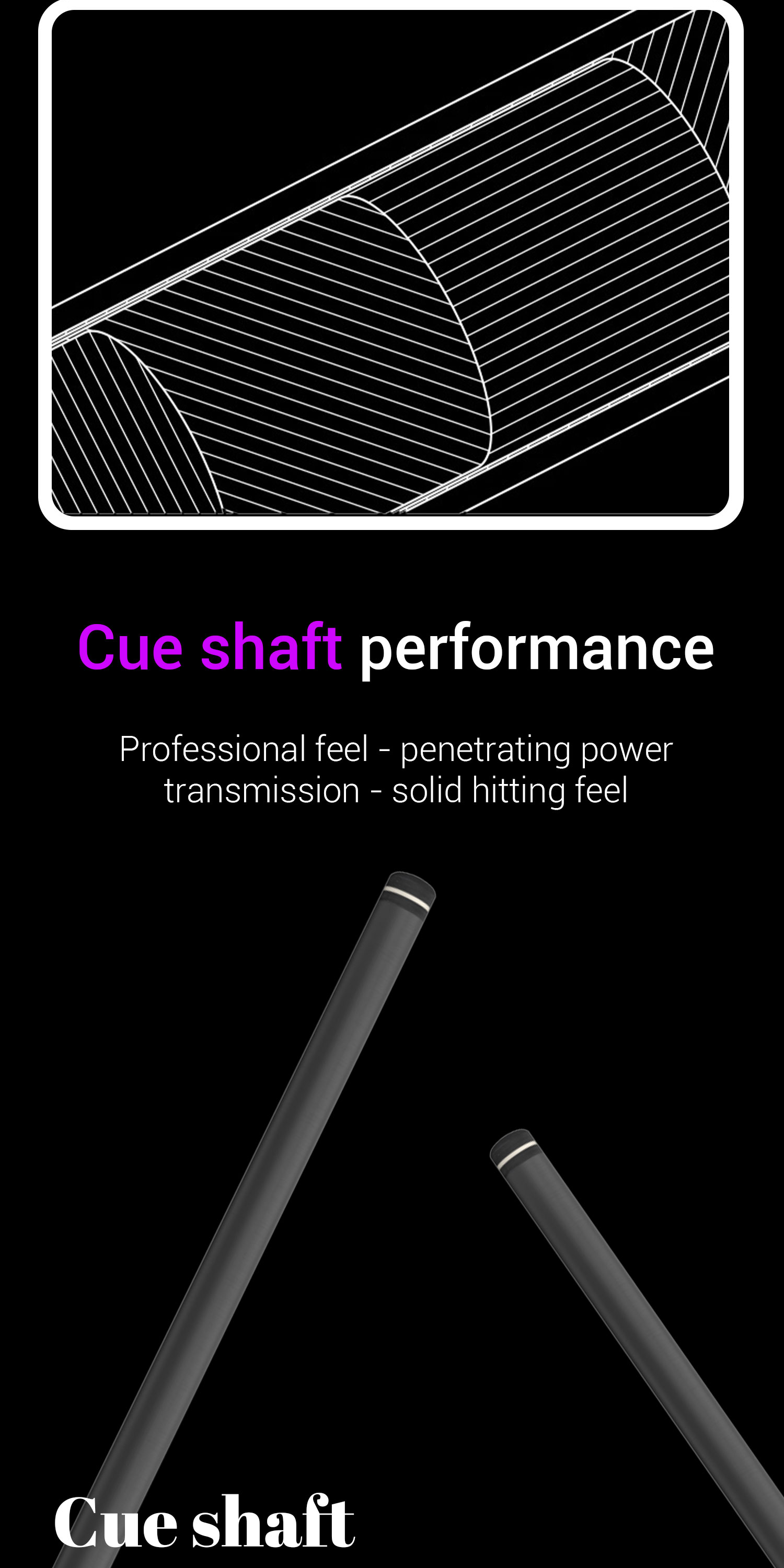 David Loman First-generation version Play/Hit cue Shaft Carbon Fiber Pool Cue Shaft