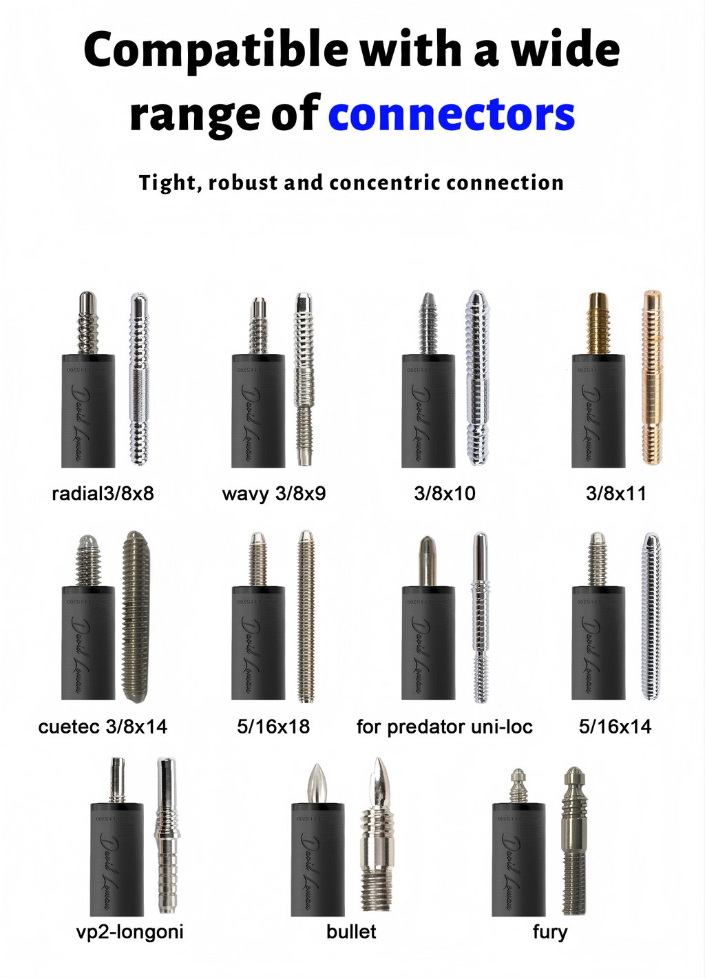 David Loman PRO Version Carbon Fiber Professional billiards cue shaft acceleration taper juma ferrule With silencing foam