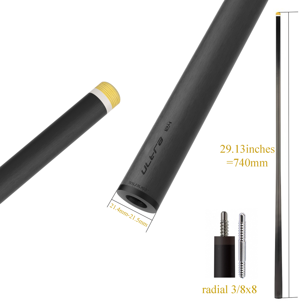 David Loman Ultra Version Carbon Fiber billiard cue shaft Acceleration taper Design for the competition Premium Orange Gift Box