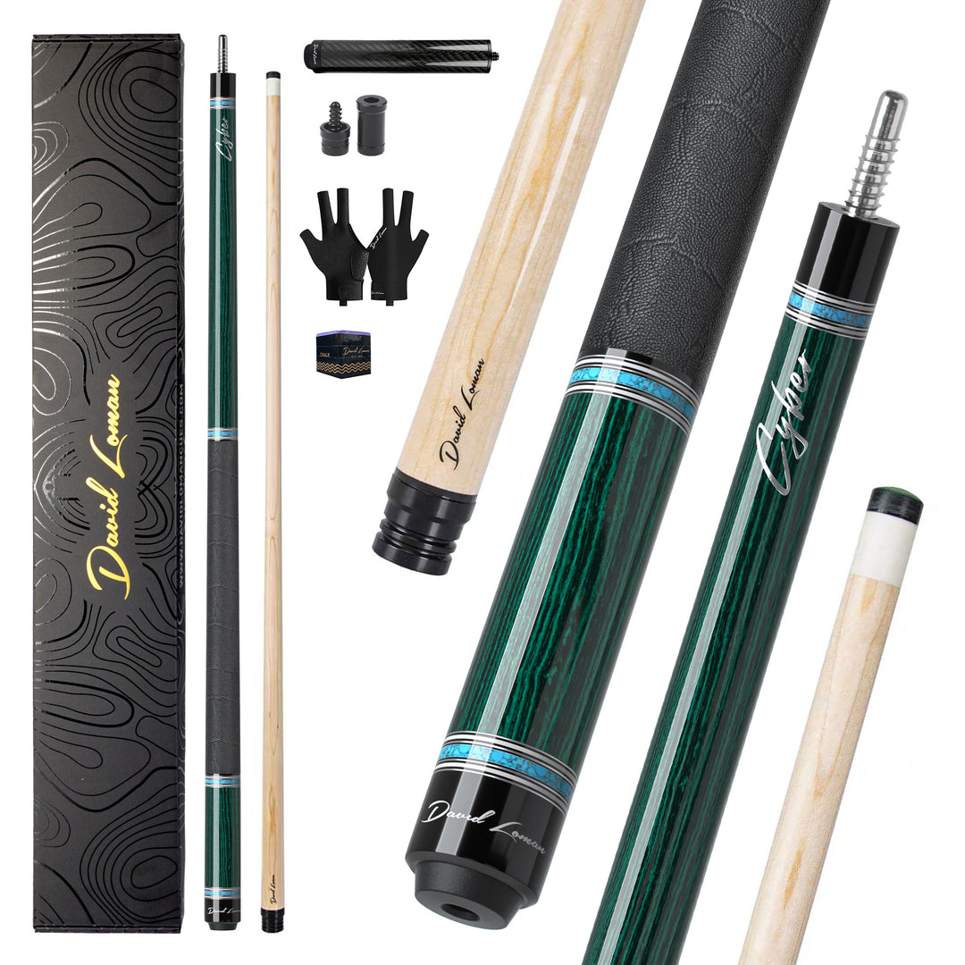 Cyber Pool Cue Green DAVID LOMAN BILLIARD CUES