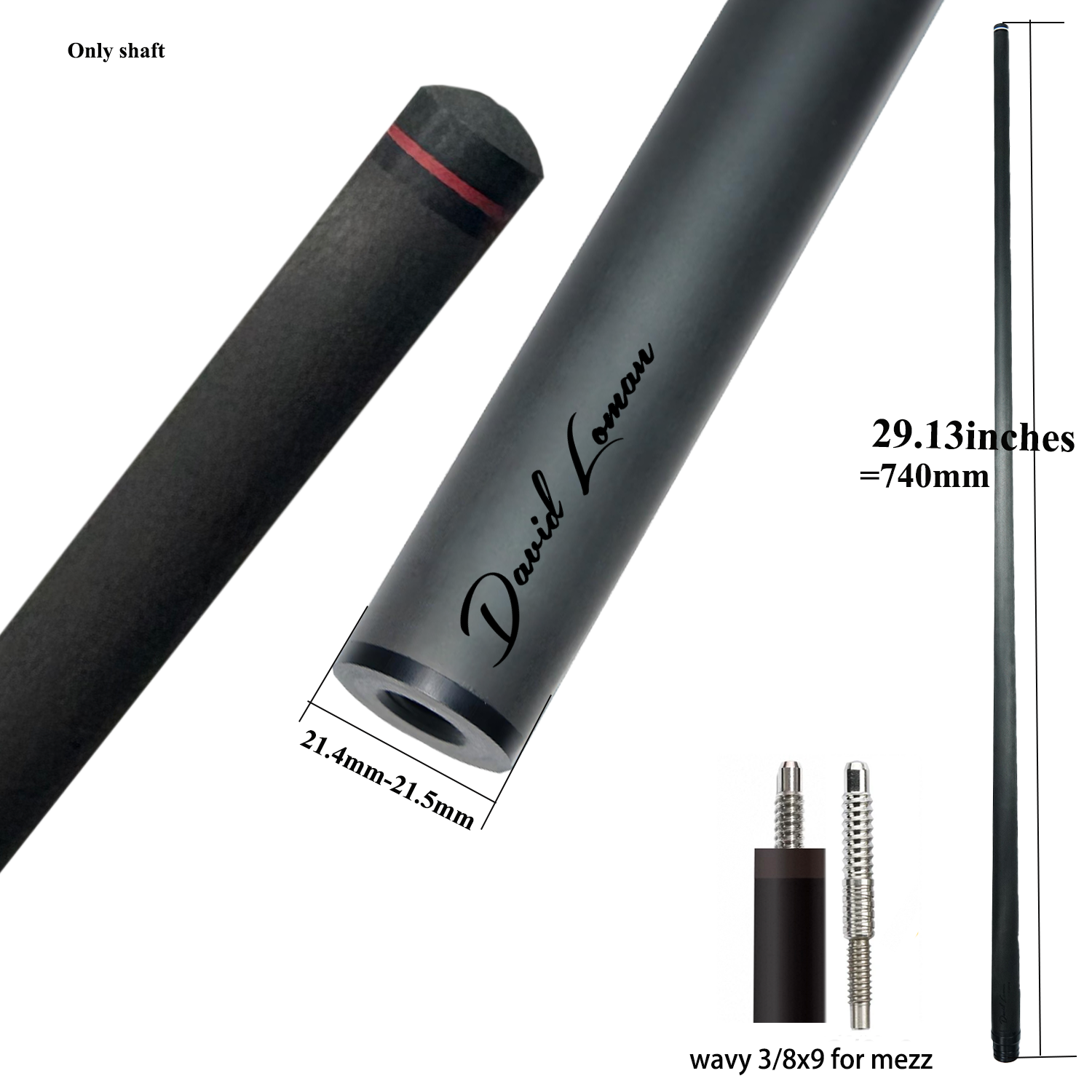13MM Punch/Break Carbon Fiber Cue Shaft 13mm 29.13inches specifically Designed for Powerful Hitting During Kickoff